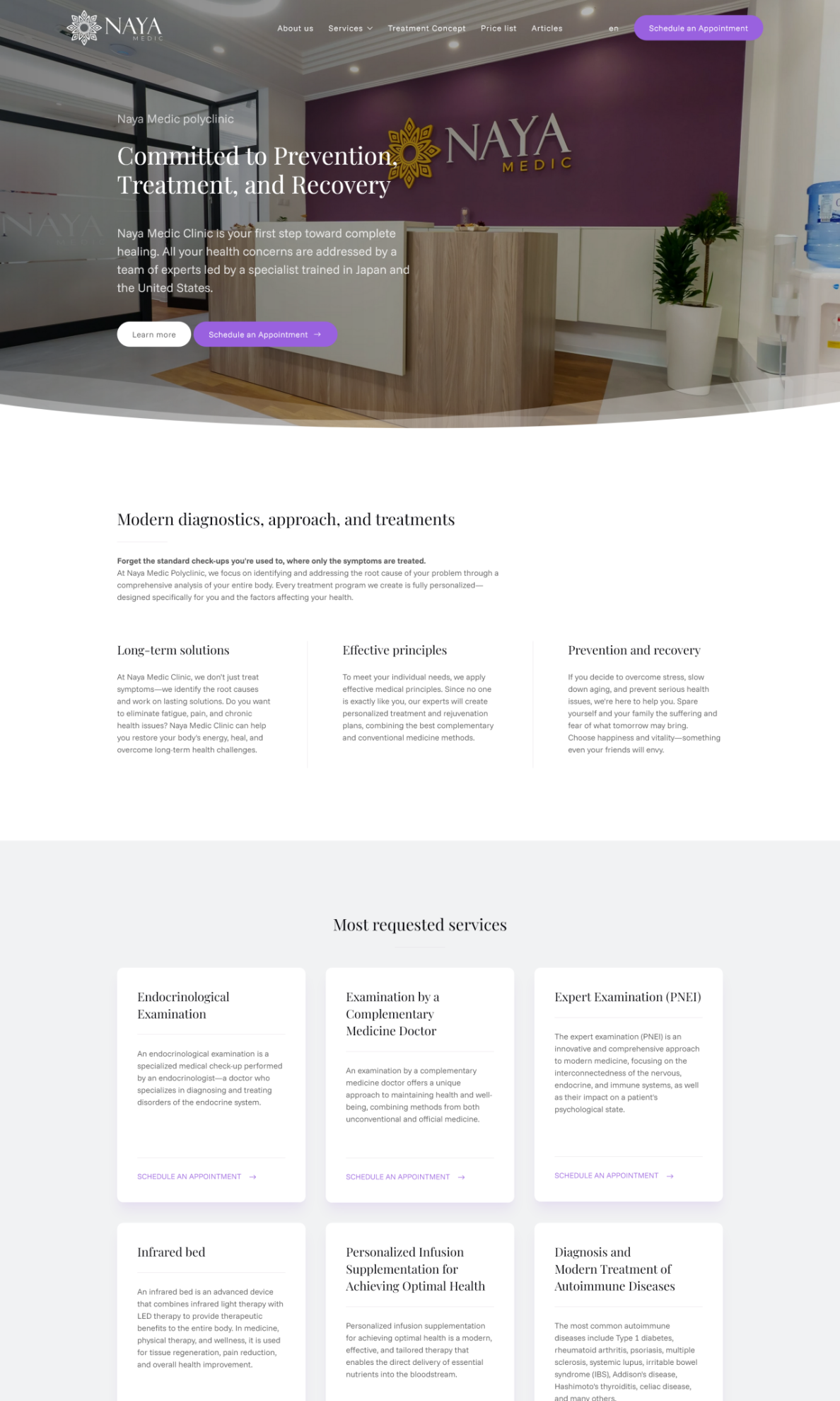 Naya Medic polyclinic website preview